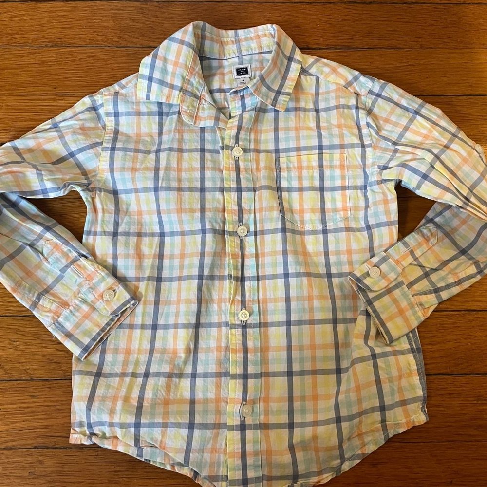 Janie and Jack Boys Long Sleeve Button-Up Shirt, Size 3/3T